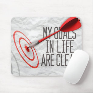 "Meine Ziele sind klar" Motivation Affirmation Mousepad