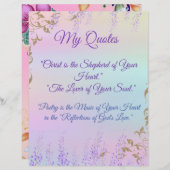 Meine Zitate Personalisiertes Papier (Vorne/Hinten)