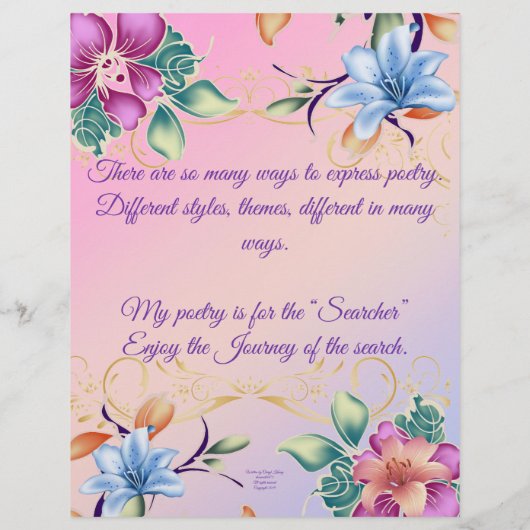 Meine Zitate Personalisiertes Papier (Rückseite)