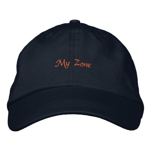 Meine Zone benutzerdefiniert Navy Color-Adjustable Bestickte Baseballkappe (Vorderseite)