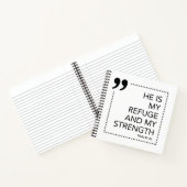 Meine Zuflucht und die Kraft der Schrift versprich Notizblock (Innenseite)