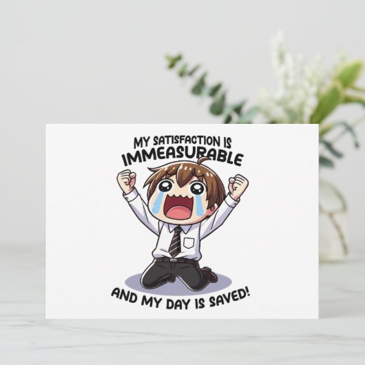 Meine Zufriedenheit ist unermesslich! Einladung (Stehend Vorderseite)