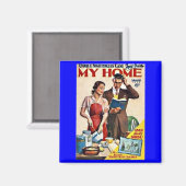 "Meine Zuhause, 1933" RETRO MAGNET (Vorderseite/Rückseite)