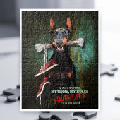 Meine Zuhause, dein Leben: Doberman Dog w. Knochen Puzzle
