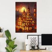 Meine Zuhause Gingerbread in Hell | AI Art Poster (Heimbüro)