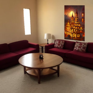 Meine Zuhause Gingerbread in Hell   AI Art Poster