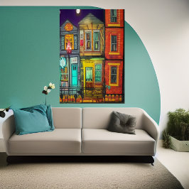 Meine Zuhause in der Stadt | AI Art Poster