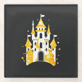 Meine Zuhause ist meine Burg Glasuntersetzer