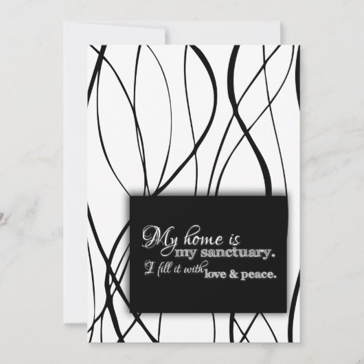 Meine Zuhause ist meine Heiligtümer-Zuhause, die I Einladung (Vorderseite)