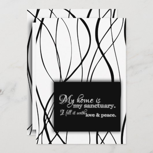 Meine Zuhause ist meine Heiligtümer-Zuhause, die I Einladung (Vorne/Hinten)