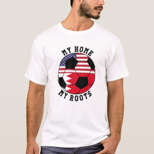 Meine Zuhause Meine Roots Bahrain Flag Soccer T-Shirt