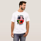 Meine Zuhause Meine Roots Portugal Flag Soccer T-Shirt (Vorne ganz)