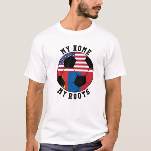 Meine Zuhause My Roots Mongolia Flag Soccer T-Shirt