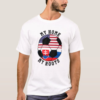 Meine Zuhause My Roots Slovakia Flag Soccer T-Shirt
