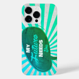 Meine Zukunft braucht Sie - Funky Blue Edition iPhone 14 Pro Max Hülle