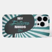 Meine Zukunft braucht Sie - Retro Dark Edition iPhone Hülle (Rückseite (Horizontal))