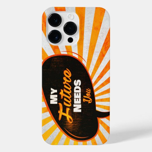 Meine Zukunft braucht Sie - Retro Orange Edition iPhone Hülle (Rückseite)