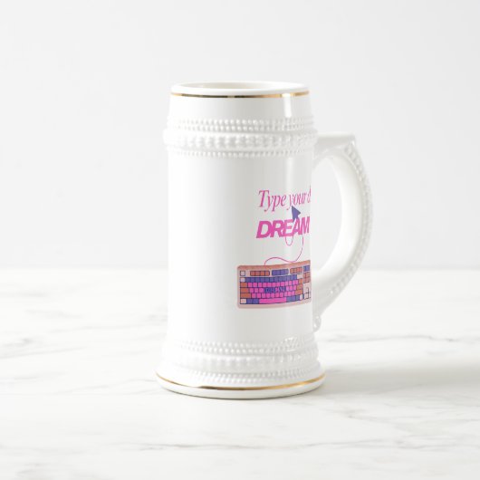 Meine Zukunft eingeben Bierglas (VorderseiteRechts)