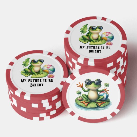 Meine Zukunft ist so hell Pokerchips (Stapel)