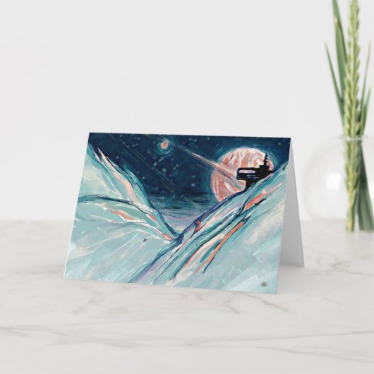 Meine zukünftige Zuhause im Weltraum Dankeskarte (Vorderseite)