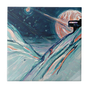 Meine zukünftige Zuhause im Weltraum Fliese