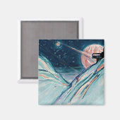 Meine zukünftige Zuhause im Weltraum Magnet (Vorderseite/Rückseite)