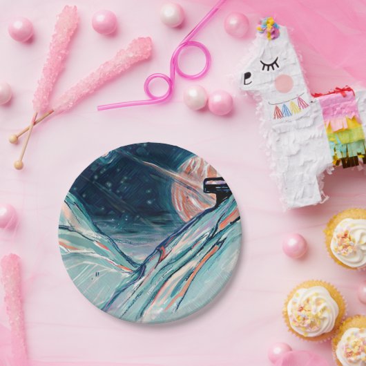 Meine zukünftige Zuhause im Weltraum Pappteller (Party)