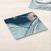 Meine zukünftige Zuhause im Weltraum Rechteckiger Pappuntersetzer (angewinkelt)