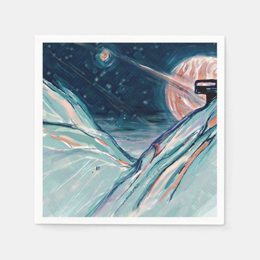 Meine zukünftige Zuhause im Weltraum Serviette (Vorderseite)