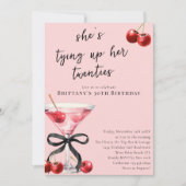 Meine zwanziger Jahre schließen Cherry Martini 30. Einladung (Vorderseite)