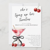 Meine zwanziger Jahre schließen Cherry Martini 30. Einladung (Vorderseite)