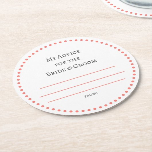 meine "zwei Cent" Runder Pappuntersetzer (Angewinkelt)