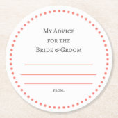 meine "zwei Cent" Runder Pappuntersetzer (Vorderseite)