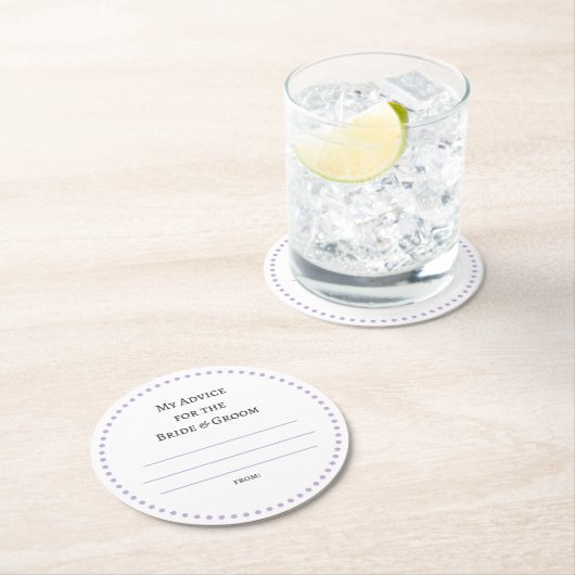 meine "zwei Cent" Runder Pappuntersetzer (Vor Ort)