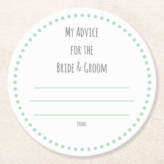 meine "zwei Cent" Runder Pappuntersetzer (Vorderseite)