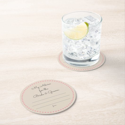 meine "zwei Cent" Runder Pappuntersetzer (Vor Ort)