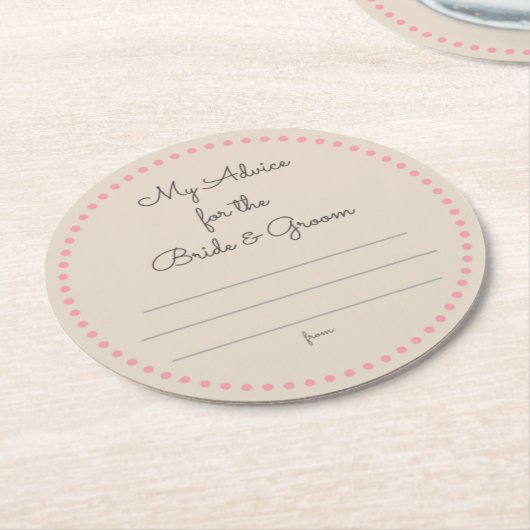 meine "zwei Cent" Runder Pappuntersetzer (Angewinkelt)