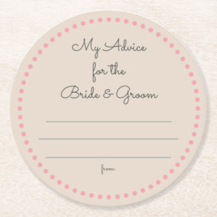 meine "zwei Cent" Runder Pappuntersetzer