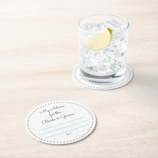 meine "zwei Cent" Runder Pappuntersetzer (Vor Ort)