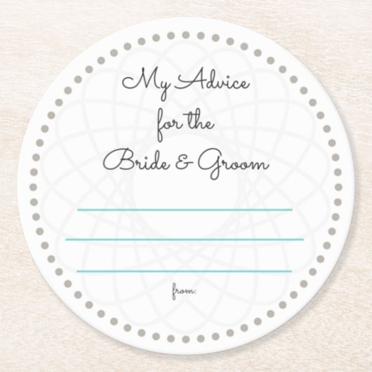 meine "zwei Cent" Runder Pappuntersetzer (Vorderseite)