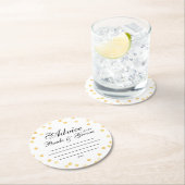 meine "zwei Cent" Runder Pappuntersetzer (Vor Ort)