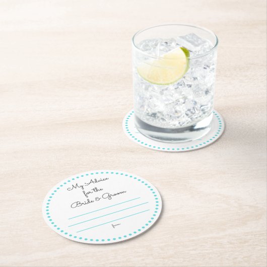 meine "zwei Cents " Runder Pappuntersetzer (Vor Ort)