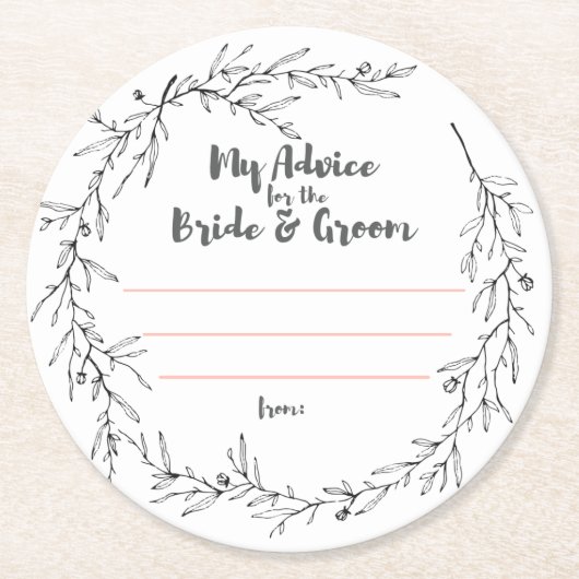 meine "zwei Cents " Runder Pappuntersetzer (Vorderseite)