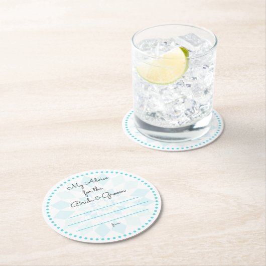 meine "zwei Cents " Runder Pappuntersetzer (Vor Ort)