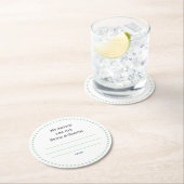 meine "zwei Cents " Runder Pappuntersetzer (Vor Ort)