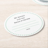 meine "zwei Cents " Runder Pappuntersetzer (Angewinkelt)