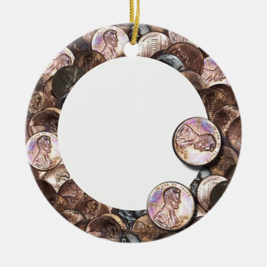 Meine zwei Cents wert Keramikornament (Vorne)