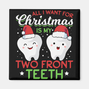 Meine zwei Frontzähne Weihnachten Magnet