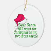 Meine zwei vorderen Zähne! Keramikornament (Links)