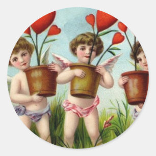 Meinem Valentins Engel Cherubs Runder Aufkleber